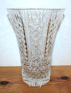 10 Flared WATERFORD Cut Crystal Vase Signed, Heavy, Elegant, Large