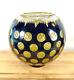 10x10 Carl Schappel Haida Style Bohemian Cut Crystal Glass Ball Vase