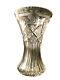 12 Intaglio Cut Glass European American Flared Floral Corset Crystal Vase