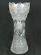 13.75 Abp American Brilliant Period Daisy Pairpoint Cut Crystal Corset Vase