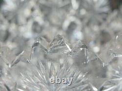 13.75 ABP American Brilliant Period Daisy Pairpoint Cut Crystal Corset Vase