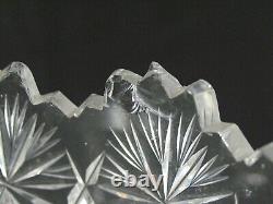 13.75 ABP American Brilliant Period Daisy Pairpoint Cut Crystal Corset Vase