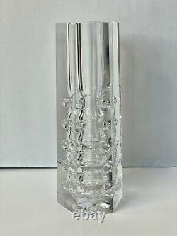1960s Podebrady Sklo Hexagonal Bud Vase by Josef Svarc