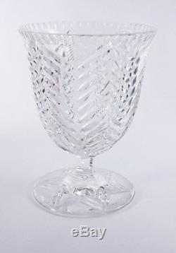 1960s Val St Lambert Cut Crystal Footed Coupe Vase