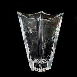 1 (One) OREFFORS POLARIS Cut Lead Crystal 8 Flower Vase Signed Silver Tag