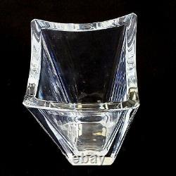 1 (One) OREFFORS POLARIS Cut Lead Crystal 8 Flower Vase Signed Silver Tag