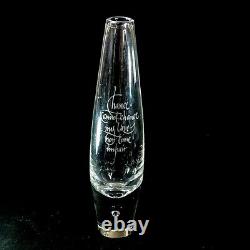 1 (One) STEUBEN CHANCE CANNOT CHANGE Lead Crystal Bud Vase-Signed DISCONTINUED