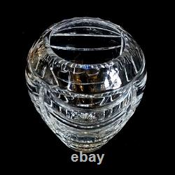 1 (One) TIFFANY & CO SWAG Cut Crystal 6 Flower Vase Signed RETIRED