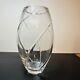 1 (one) Tiffany & Co Swirl Optic Cut Crystal 8 Flower Vase- Signed Discontinued