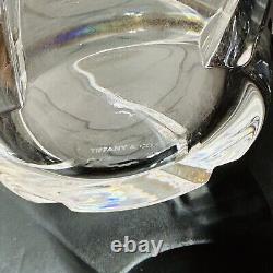 1 (One) TIFFANY & CO SWIRL OPTIC Cut Crystal 8 Flower Vase- Signed DISCONTINUED