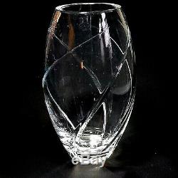 1 (One) TIFFANY & CO SWIRL OPTIC Pattern Cut Lead Crystal 8.5 Vase Signed