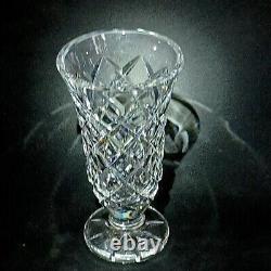 1 (One) WATERFORD COMERAGH Cut Crystal 7 in Footed Vase Signed DISCONTINUED