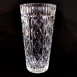 1 (One) WATERFORD GIFTWARE Cut Crystal 8 in Flower Vase Signed RETIRED