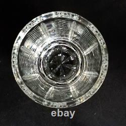 1 (One) WATERFORD GIFTWARE Cut Crystal 8 in Footed Vase Signed DISCONTINUED