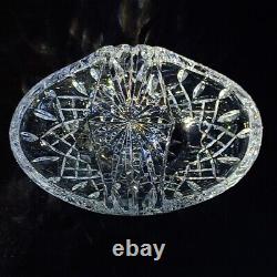 1 (One) WATERFORD LSMORE Cut Crystal 7 in Flower Basket Signed DISCONTINUED