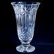 1 (one) Waterford Starburst Large Cut Crystal 12 In Footed Vase Signed Retired