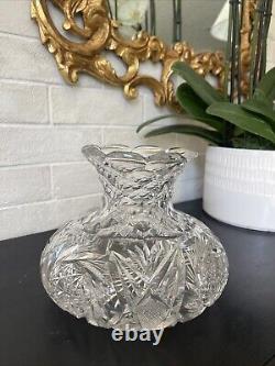 20th Century Antique American Brilliant Cut Glass Vase