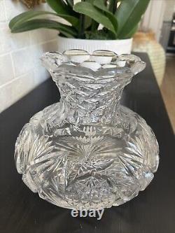 20th Century Antique American Brilliant Cut Glass Vase