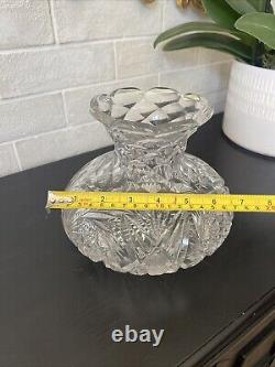 20th Century Antique American Brilliant Cut Glass Vase