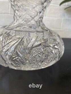 20th Century Antique American Brilliant Cut Glass Vase