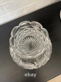 20th Century Antique American Brilliant Cut Glass Vase