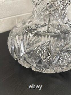 20th Century Antique American Brilliant Cut Glass Vase