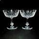 2 (two) St Louis Massenet Cut Lead Crystal Continental Champagnes France Signed