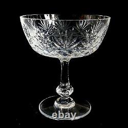 2 (Two) St LOUIS MASSENET Cut Lead Crystal Continental Champagnes FRANCE Signed