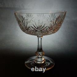 2 (Two) St LOUIS MASSENET Cut Lead Crystal Continental Champagnes FRANCE Signed