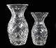 2pc Waterford Crystal Giftware Vases 7 And 5.5, Cris Cross Cuts