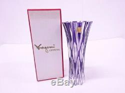 4328327 Kagami Crystal Edo Kiriko Cut Glass Flower Vase / Japan