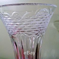$498 Varga Art 24% Lead Crystal 12 Vase Signed Hand Cut Large Hungary Butterfly