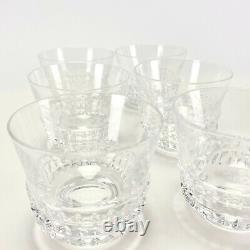 6 pc MCM Bengt Edenfalk Skruf Corona Cut Crystal Cocktail Drinks Glasses Barware