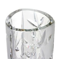 9 1/2 inch Clematis Crystal Flower Vase, Clear, Hand-Cut in Russia