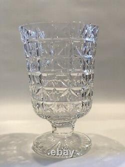 9.75 Waterford Clear Cut Crystal Pedestal Vase Hallmarked