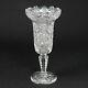 Abp American Brilliant Cut Crystal Vase 10.5 Tall Luzerne Glass Co Olga Pattern