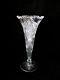 Abp American Brilliant Heavy Cuts Sawtooth Glass Crystal Trumpet Vase