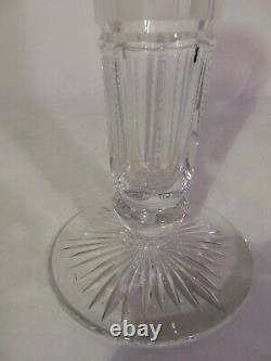 ABP Brilliant Cut Glass Crystal Vase Diamond Vertical Stripes 14 Long Stem Rose