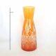Antique Bohemia Style Cut Crystal Orange Vase Cloves 20 Cm Collectables