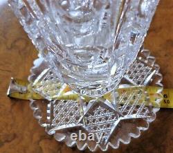 ANTIQUE RARE CANADIAN BPCG c1905 12 CRYSTAL MONTROSE VASE SIGN GUNDY CLAPPERTON