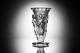 Art Deco Crystal Grape Harvest Large Vintage Vase Czech Bohemian Hand Cut Glass