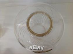ART NOUVEAU / FRENCH EMPIRE Gilt Bronze & Cut GLASS CRYSTAL OVOID VASES SUPERB