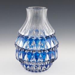 A Val Saint Lambert Cut Crystal Vase