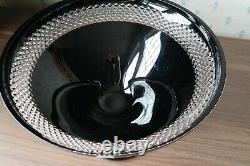 A Waterford Crystal Black Cut Trumpet Bowl by John Rocha Pristine +Labels 22cm