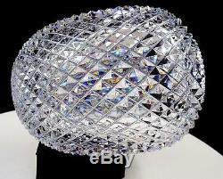 Abp American Brilliant Cut Crystal Diamond Point Heavy 5 7/8 Vase 1890-1916