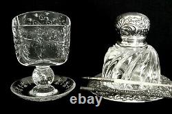 Abp Card Stand, Tray, American Brilliant Cut Glass, rock crystal, Pairpoint, 5t