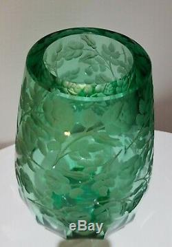 Aimo Okkolin Riihimäen Lasi Oy Monumental Cut Crystal Vase 1946 One of a Kind