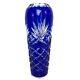 Ajka Cobalt Blue Bud Vase Cut To Clear Crystal Glass Bud Flower Stem Vase 7