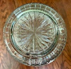 American Brilliant ABP Cut Glass Crystal Large Corset Vase 14.5 Tall