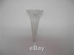 American Brilliant Car Auto Vase Epergne Cut Glass Diamond Antique Faceted